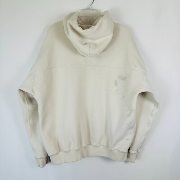 Abercrombie & Fitch Soft A&F The Essentials Pullover Hoodie Men Large Ivory Cozy - Picture 5 of 10